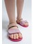 Unisex Çocuk Lila-Pembe Hakiki Deri Mantar Tabanlı Günlük Çocuk Sandalet 15