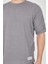 Unisex Jakar Kumaş Rahat Kol T-Shirt - Gri 2