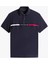 Erkek Regular Fit Göğsü Şeritli ve Yazı Nakışlı Polo Yaka T-Shirt - Lacivert 5