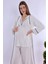 Ekru Sabahlıklı Hamile Lohusa Pijama Takımı 1