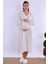 Pudra/ekru Sabahlıklı Hamile Lohusa Pijama Takımı 4