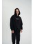 Kapşonlu Double Oversize Dijital Patchli Sweatshirt - Siyah 4