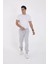 Unisex Kışlık Üç Iplik Lastikli Eşofman Pantolon - Gri 1