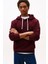 Erkek Regular Fit Kapüşonlu Kanguru Cepli Sweatshirt - Bordo 1