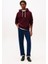 Erkek Regular Fit Kapüşonlu Kanguru Cepli Sweatshirt - Bordo 2