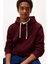 Erkek Regular Fit Kapüşonlu Kanguru Cepli Sweatshirt - Bordo 4