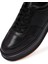 Erkek Siyah Bağcıklı Kalın Tabanlı Deri Sneaker 25WFD641918 8