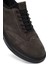 Erkek Gri Bağcıklı Kalın Tabanlı Nubuk Deri Sneaker 25WFD6851V3 8