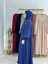 Sallı ,önü V Model Büzgülü Tesettür Elbise Takım ,ferrace,abaya, Hicab,hac ve Umre Için Uygun Indigo 4