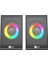 DS100 Kablolu (Usb+3.5mm) 1+1 Stereo Surround Ses 6W Rgb Aydınlatmalı Gelişmiş Ses ve Tak Çalıştır Kolay Kurulum Soundbar 410G Kompakt Masaüstü Hoparlör Siyah (Çifti Olarak Satılır) 1