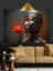 Parlak Siyah Robot Kadın Dekoratif Kanvas - Mdf Ahşap Tablo 4