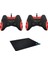 2 Li Paket SG-R218 Ps3/pc x Input Kırmızı USB 1.8m Joypad +Mavi G Desenli Gaming Mouse Pad Hediye Li 2