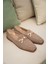 Aloha Vizon Süet Gold Detaylı Loafer 2