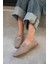 Aloha Vizon Süet Gold Detaylı Loafer 4