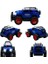Uzaktan Kumandalı Pilli Full Fonksiyon Işıklı Drift Atabilen Offroad Yüksek Teker Araba Jeep, Kutulu ve Dayanıklı Malzeme (Mavi-Beyaz) 5