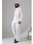 Erkek Müslin Hakim Yaka Cepli Gömlek Pantolon Ikili Takım, Hac Umre Kıyafeti - Beyaz (Ans) 1
