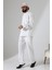 Erkek Müslin Hakim Yaka Cepli Gömlek Pantolon Ikili Takım, Hac Umre Kıyafeti - Beyaz (Ans) 5