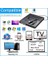 5in1 Harici USB 3.0 ve Type-C Dvd-Rom Dvd-Rw Optik Sürücü, USB ve Type C Kablolu, Pc, Tablet, DVD Player, Çizgili Metal Tasarım Ultra Slim CD Rom Okuyucu CV250 3
