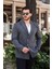 Erkek Slim Fit Penye Kumaş Kruvaze Ceket 1