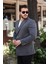 Erkek Slim Fit Penye Kumaş Kruvaze Ceket 2