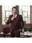 Erkek Takım Elbise, Kırlangıç Yaka, Blazer, Slımfıt, Bordo 3