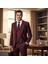 Erkek Takım Elbise, Kırlangıç Yaka, Blazer, Slımfıt, Bordo 6