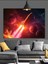 Fırlatılan Roket Uzay Sanatı Dekoratif Kanvas - Mdf Ahşap Tablo 3