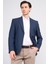 4666 Erkek Mono Yaka Tek Ceket Slim Fit Lacivert 1