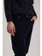 Lacivert Comfort Fit Kadife Spor Pantolon 3