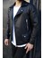 Slim Fit Biker Deri Ceket 1