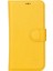 Apple iPhone 13 Pro Uyumlu Deri Cüzdanlı Kılıf Limon Sarı 2