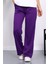 Mor Bel Lastikli Iki Iplik Palazzo Eşofman Alt 1