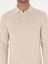 Erkek Bej Slim Fit Yün Karışımlı Polo Yaka Basic Triko Kazak 50315267-VR011 6