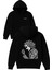 Karakalem Joker Tasarım Baskılı Oversize Siyah Kapüşonlu Sweatshirt 1