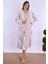 Pudra %100 Pamuk Sabahlıklı Hamile Lohusa Gecelik Takım 2