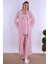 Pembe Sabahlıklı Hamile Lohusa Pijama Takımı 4