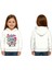 Unisex Labubu Baskılı Çocuk Swaetshirt Kapüşonlu 3 Iplik Şardonlu 1