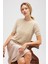 Emilia Kadın Triko Inci Süslemeli Bluz - Bej 4