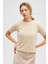Emilia Kadın Triko Inci Süslemeli Bluz - Bej 6