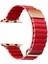 Ile Uyumlu 42MM Krd-78 Pu Deri Kordon Strap Kayış Kırmızı 1