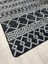 Gri Siyah Iskandinav Tarzı Kilim Desenli Yolluk Lateks Halı 4