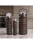 Su Matarası Motivasyonel 3lü Set Su Şişesi Suluk 2LT+900ML+500ML Tritan Spor Salonu Su Şişesi Suluk (Bpa Içermez) (Siyah) 1