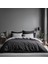 Çarşaflı Nevresim Takımı Çift Kişilik (2 Adet Yastık Kılıflı) (Siyah-Gri) 1