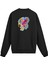 Sırt Baskılı Renkli Soyut Yüz Tasarımlı Sweatshirt 1