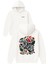 Pura Vıda Tasarım Baskılı Oversize Beyaz Kapüşonlu Sweatshirt 1