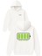 Full Social Batery Tasarım Baskılı Oversize Beyaz Kapüşonlu Sweatshirt 1
