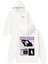 Neptün Neptün Tasarım Baskılı Oversize Beyaz Kapüşonlu Sweatshirt 1