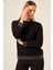 Ftz Kadın Taş Detaylı Bluz Siyah 20845 3