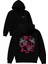 Fıre And Blood Tasarım Baskılı Oversize Siyah Kapüşonlu Sweatshirt 1