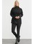 Dik Yaka Tam Fermuarlı Tunik - Siyah 3